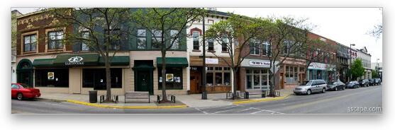 Panoramic of downtown Grand Haven Fine Art Print