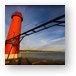 Grand Haven pier and lighthouse Metal Print