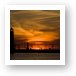 Sunset at Grand Haven pier and lighthouse Art Print