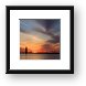 Lake Michigan sunset with bold sky Framed Print