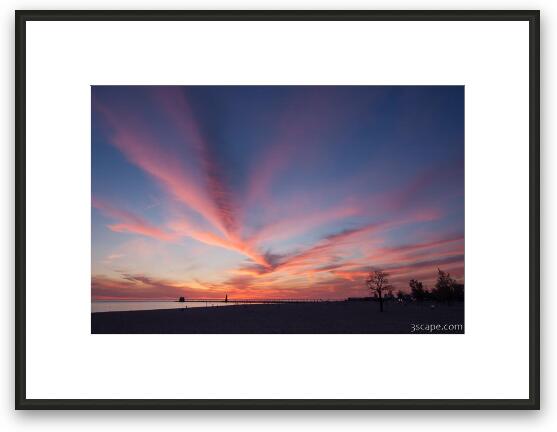 Grand Haven Sunset Framed Fine Art Print