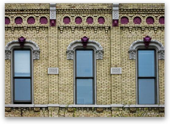 Three Windows Fine Art Metal Print