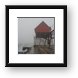 Grand Haven lighthouse in thick fog Framed Print