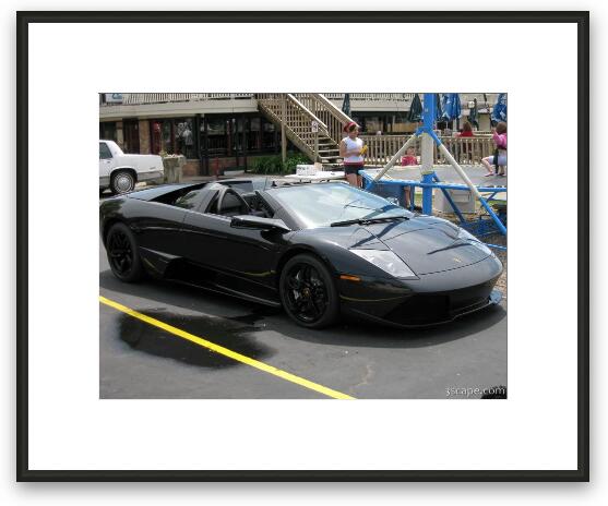 Black Lamborghini Framed Fine Art Print