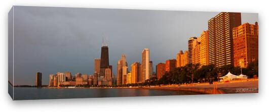 Sunrise over Chicago Fine Art Canvas Print