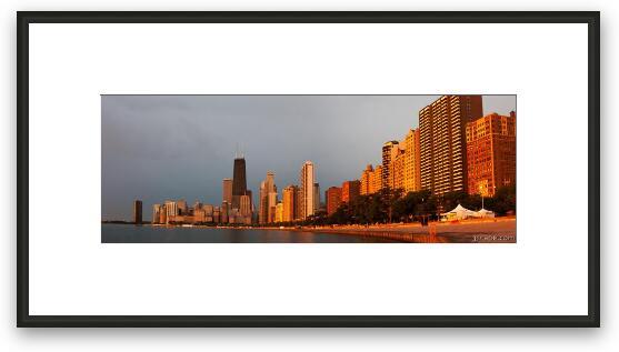 Sunrise over Chicago Framed Fine Art Print