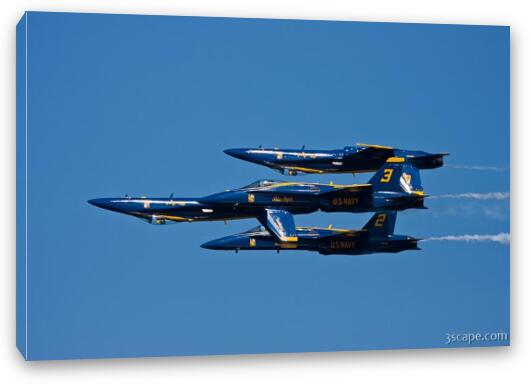 Blue Angels in tight formation Fine Art Canvas Print