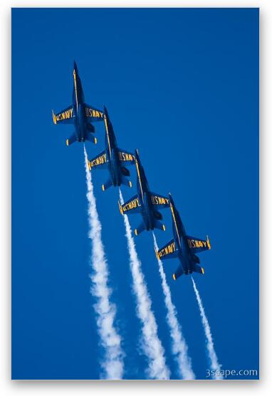 Blue Angels in tight formation Fine Art Metal Print