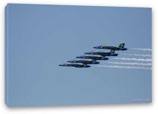 Blue Angels in tight formation Fine Art Canvas Print