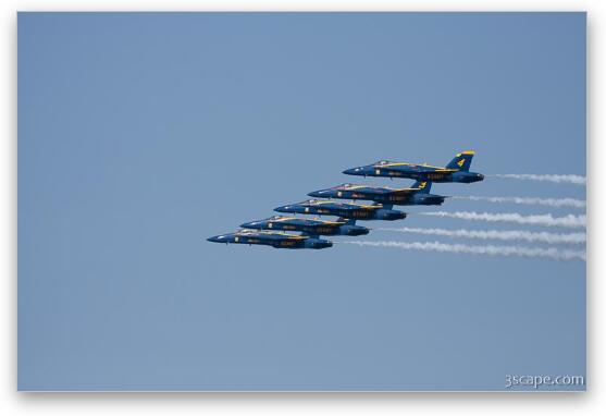 Blue Angels in tight formation Fine Art Metal Print