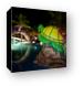 Night shot of the kids pool area Canvas Print