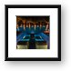 Night shot of the adult pool with sunken loungers Framed Print