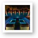 Night shot of the adult pool with sunken loungers Art Print
