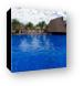 Panoramic view of the main pool and swim up bar Canvas Print