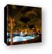 Night shot of the main pool area Canvas Print