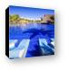 Main pool area with sunken loungers Canvas Print