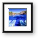 Main pool area with sunken loungers Framed Print