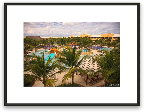 Barcelo pool area Framed Fine Art Print