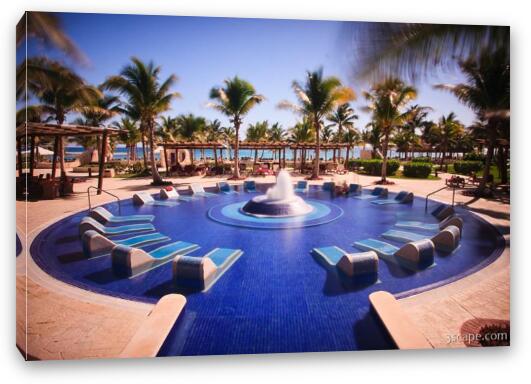 Long daytime exposure of pool area (ND110 filter) Fine Art Canvas Print
