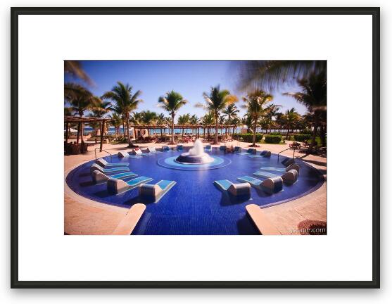 Long daytime exposure of pool area (ND110 filter) Framed Fine Art Print