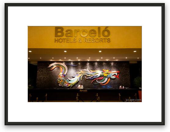 Barcelo Maya Palace main lobby reception desk Framed Fine Art Print