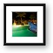 Night shot of the kids pool area Framed Print