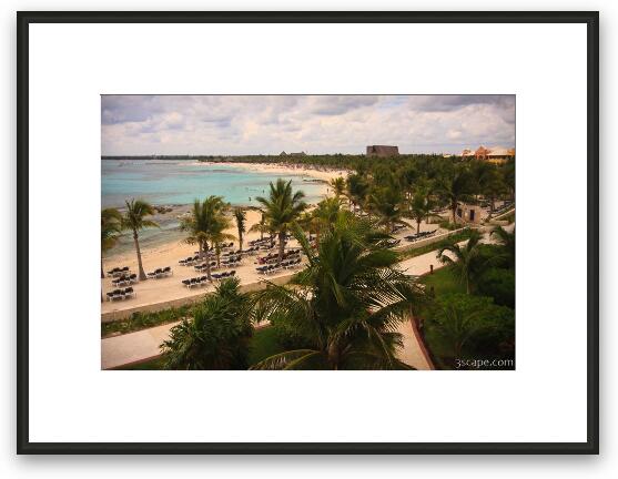 Beach and clear blue water of the Gulf of Mexico Framed Fine Art Print