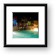 Night shot of the kids pool area Framed Print