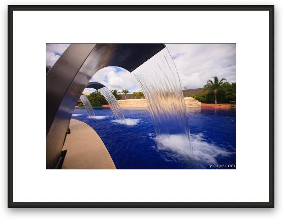 Fountains into the pool Framed Fine Art Print
