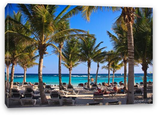 Beach and clear blue water of the Gulf of Mexico Fine Art Canvas Print