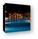 Night shot of the main pool area with moon visible Canvas Print