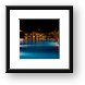 Night shot of the main pool area with moon visible Framed Print