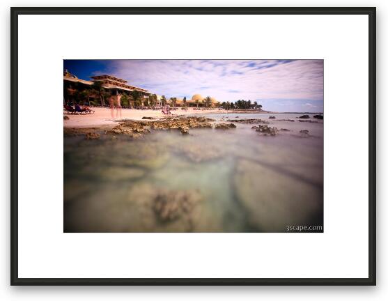 Long daytime exposure of the beach (ND110 filter) Framed Fine Art Print