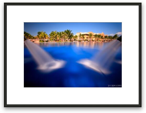 Showers at the pool, long daytime exposure (ND110 filter) Framed Fine Art Print