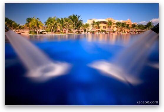 Showers at the pool, long daytime exposure (ND110 filter) Fine Art Metal Print