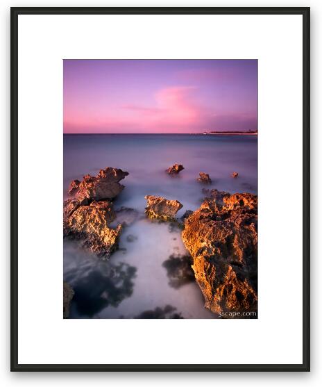 Dawn coloring the exposed ancient coral (ND110 filter) Framed Fine Art Print