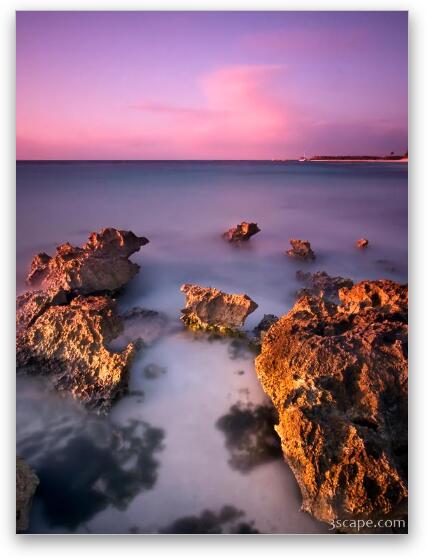 Dawn coloring the exposed ancient coral (ND110 filter) Fine Art Metal Print