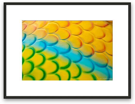 Colorful fish scales Framed Fine Art Print