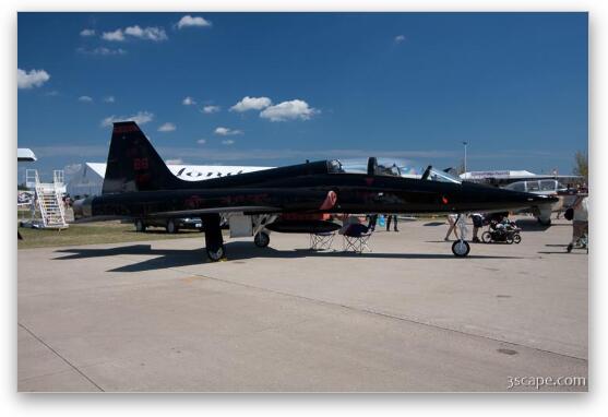 Black/Red T-38 Talon of 9th Reconnaissance Wing Fine Art Metal Print