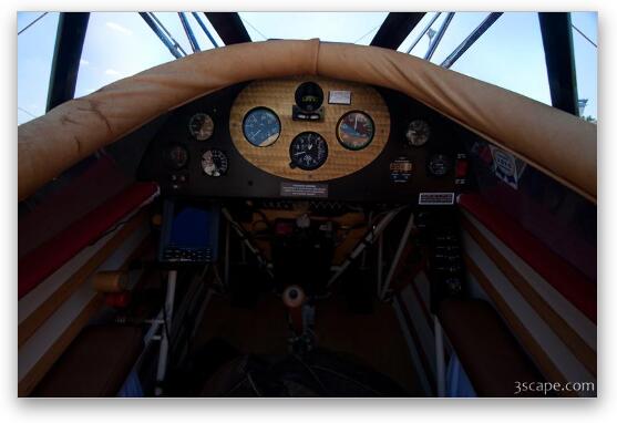 Open cockpit ot HATZ LB-1 Biplane N741HC Fine Art Metal Print