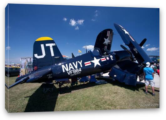 1945 Vought F4U-4 Corsair N713JT Fine Art Canvas Print