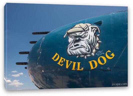 North American B-25 Mitchell - CAF Devil Dog Fine Art Canvas Print