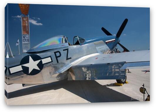 North American P-51D Mustang - Little Rebel N5551D Fine Art Canvas Print