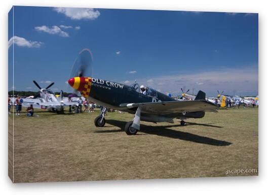 North American P-51B Mustang - Old Crow  Fine Art Canvas Print