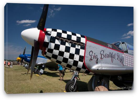 North American P-51D Mustang - Big Beautiful Doll 472218 Fine Art Canvas Print