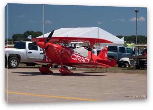 Team Oracle Aeroteck Pitts S2S biplane N260HP Fine Art Canvas Print