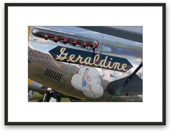 North American P-51D Mustang Geraldine Framed Fine Art Print
