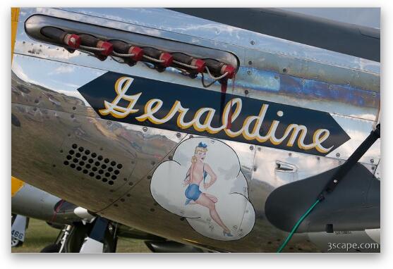 North American P-51D Mustang Geraldine Fine Art Metal Print
