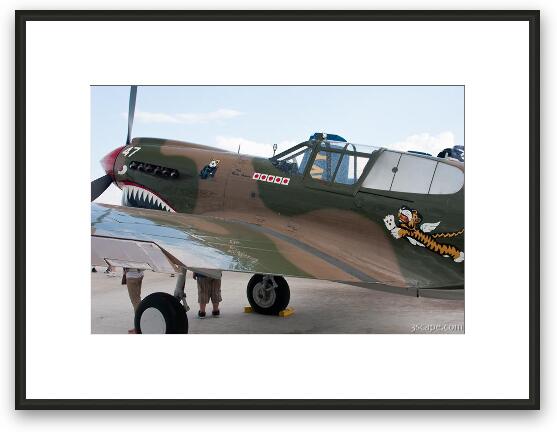 1942 Curtiss P-40E Warhawk NX40PE Framed Fine Art Print