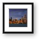 Chicago Skyline at Night Panoramic Wide Framed Print